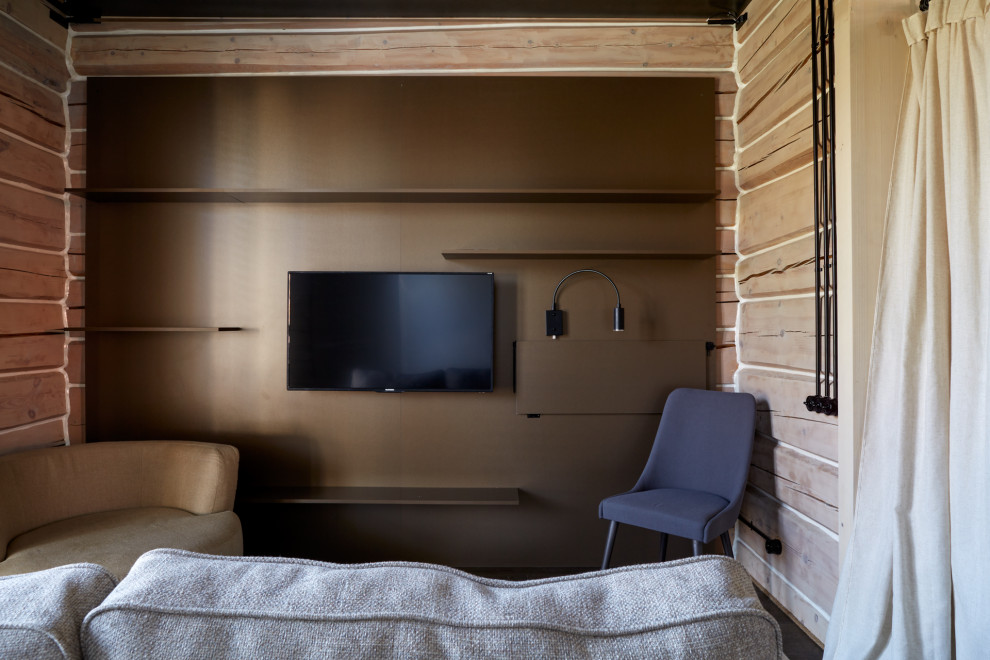 Кухня-гостиная с двухъярусной детской