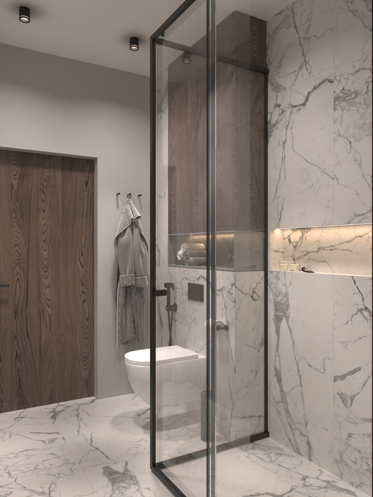 Проект спальни и ванной комнаты в ЖК "MYPRIORITY Basmanny"