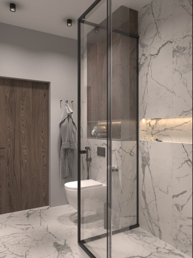 Проект спальни и ванной комнаты в ЖК "MYPRIORITY Basmanny"