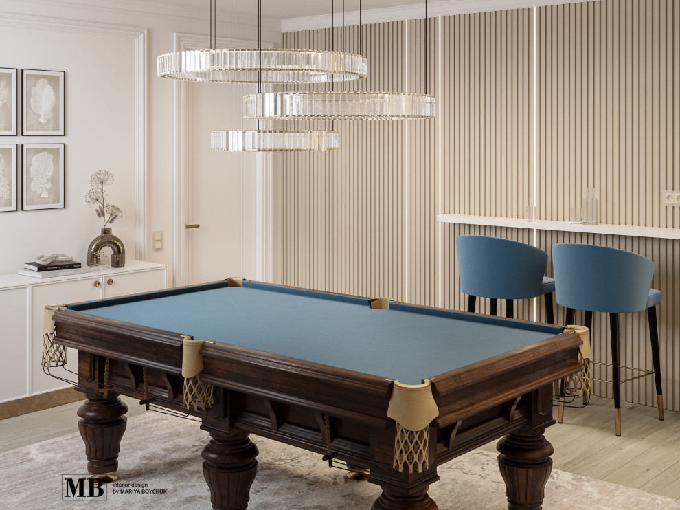 Проект бильярдной в частном доме, п. Медведевка