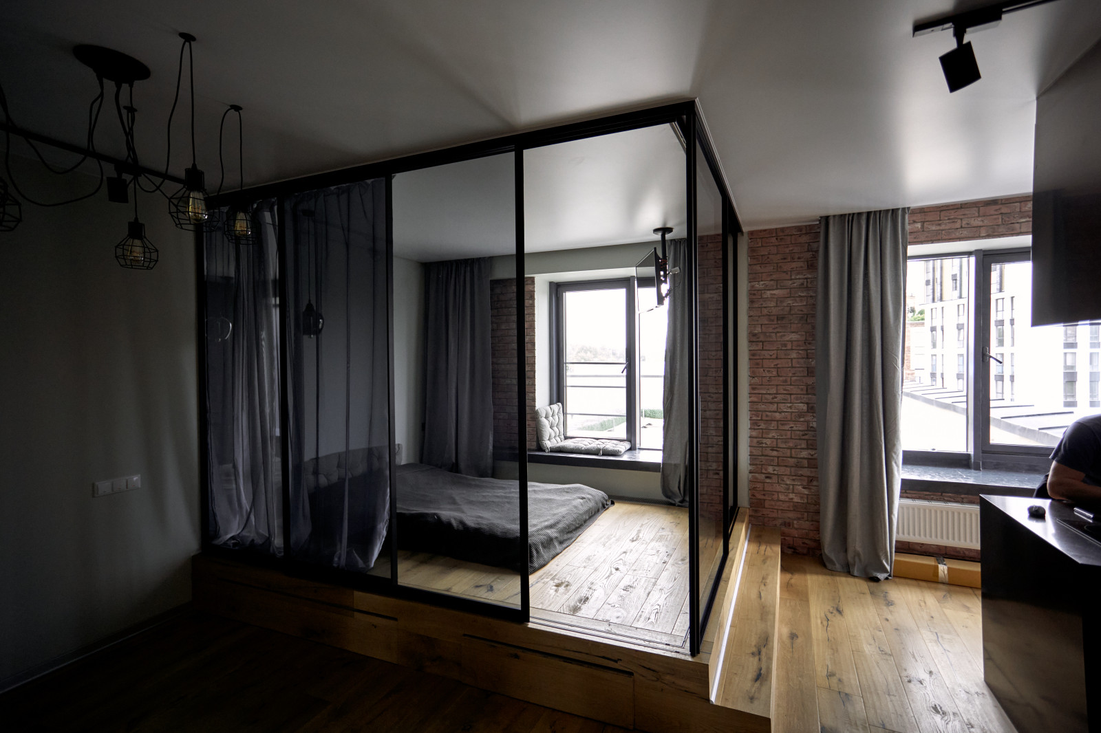 Угловая интерьерная перегородка raumplus