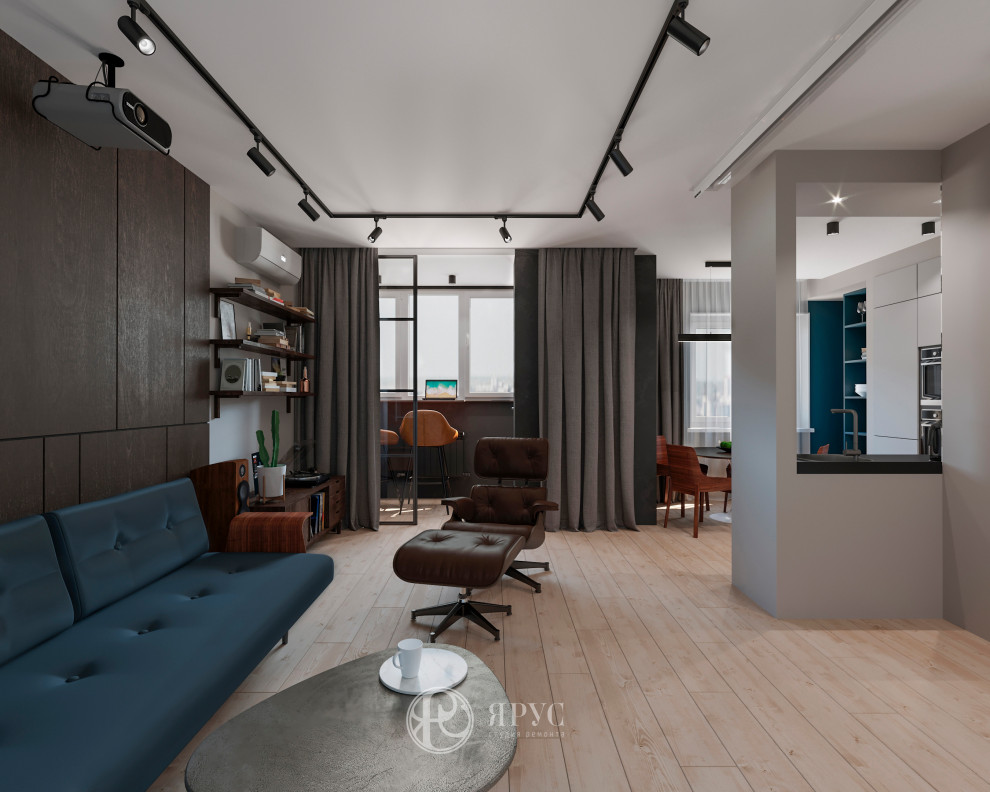 Обложка проекта: Однокомнатная квартира в современном стиле