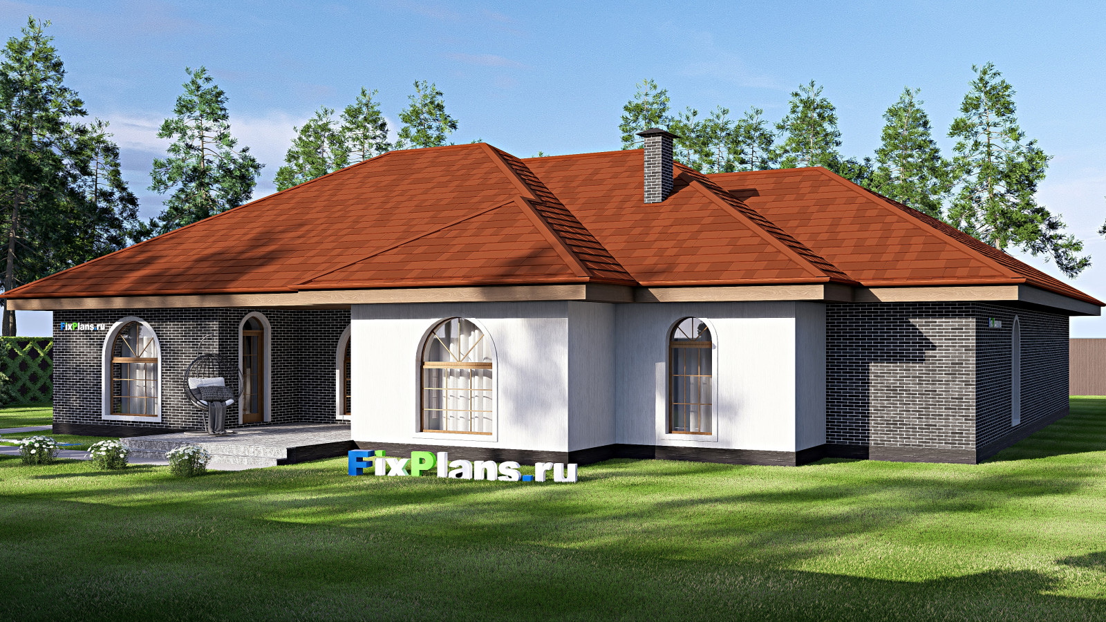 Проект одноэтажного дома 23х22м S261м2 F-17306