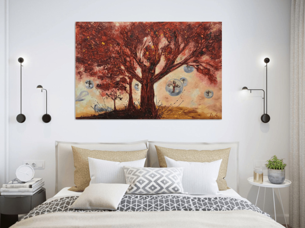 Спальня - Дизайн интерьера - Картины художницы Дианы Маливани (1)