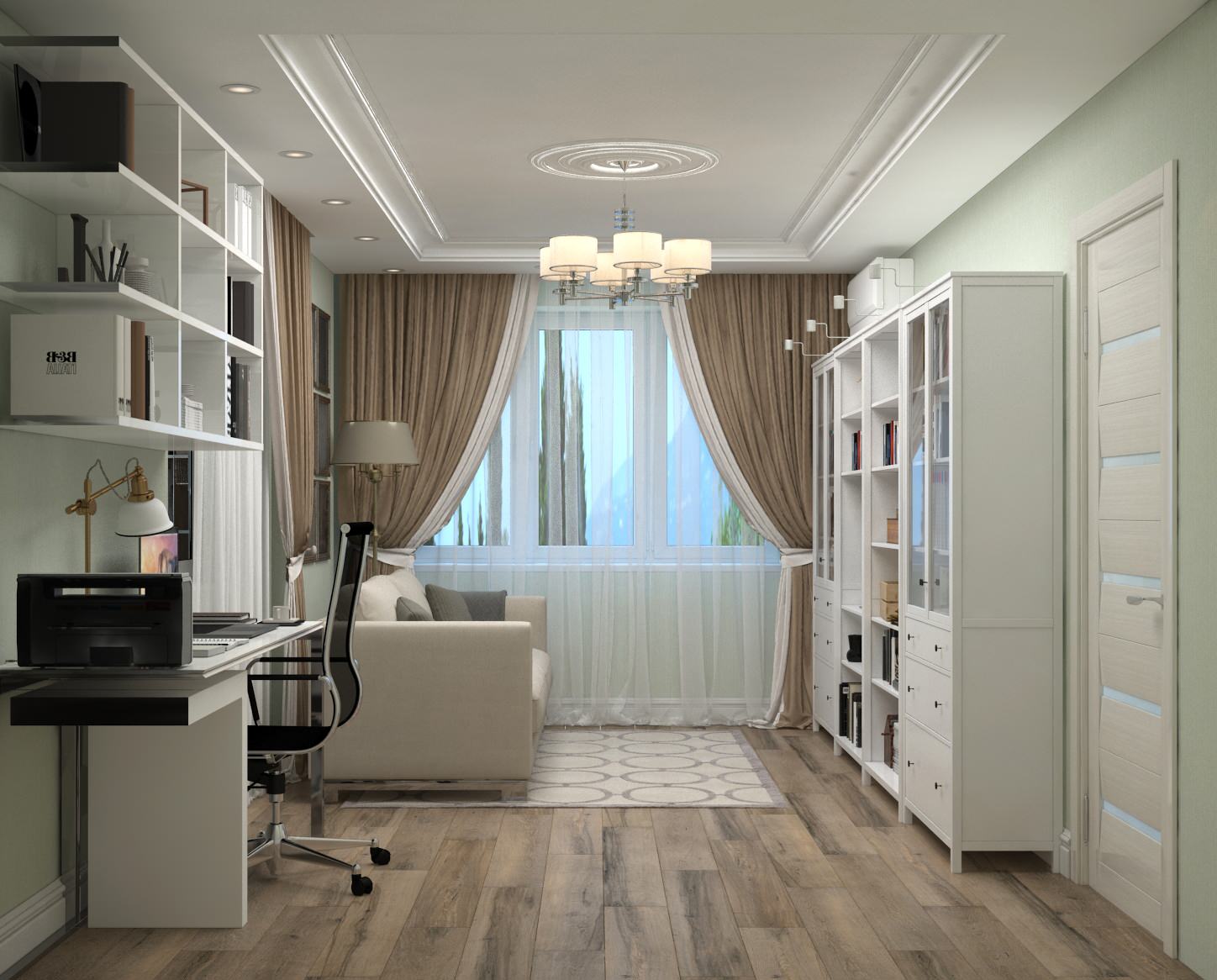 Дизайн проект гостиной в г. Жуковский