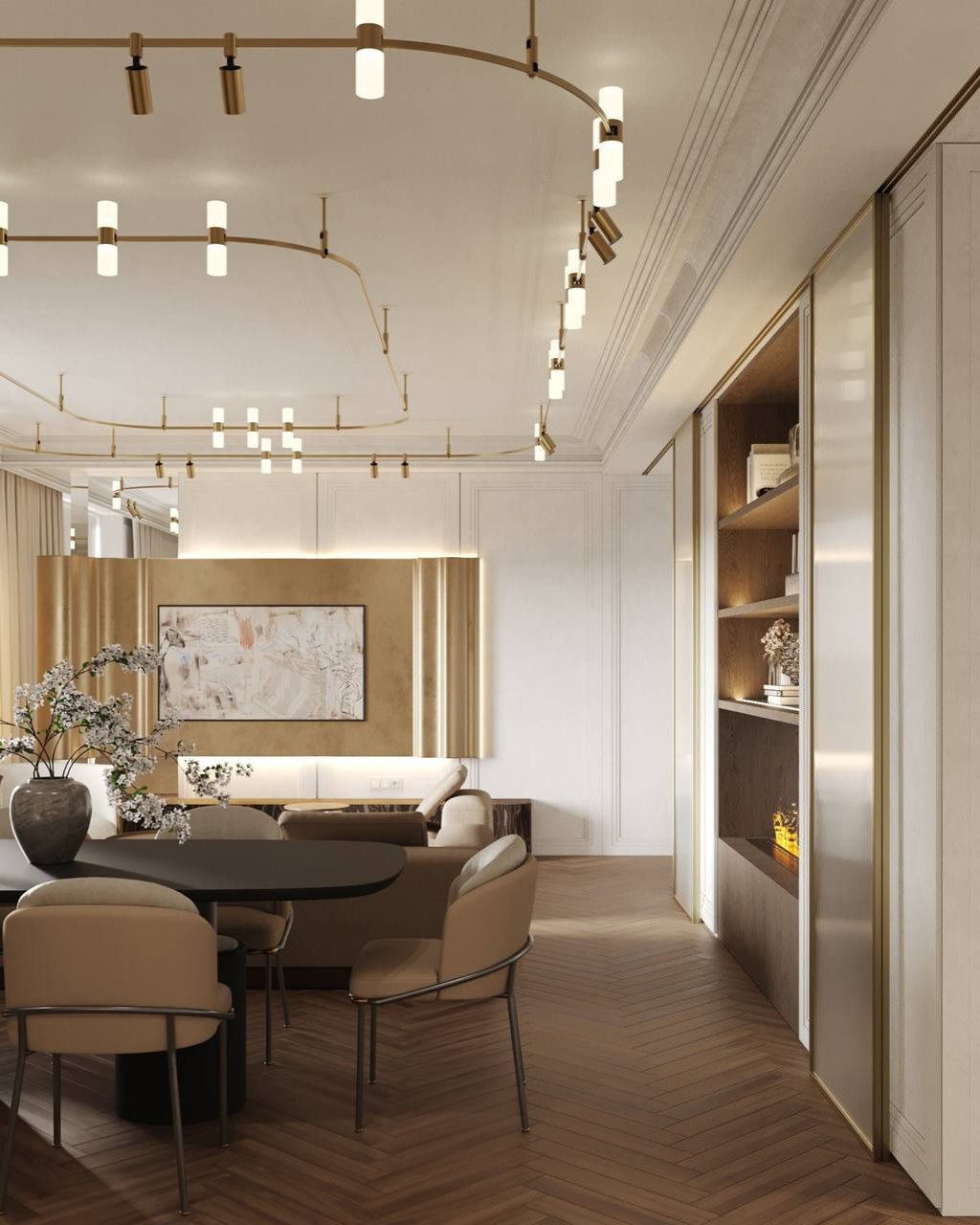 Уютная кухня-гостиная 51,1 м².