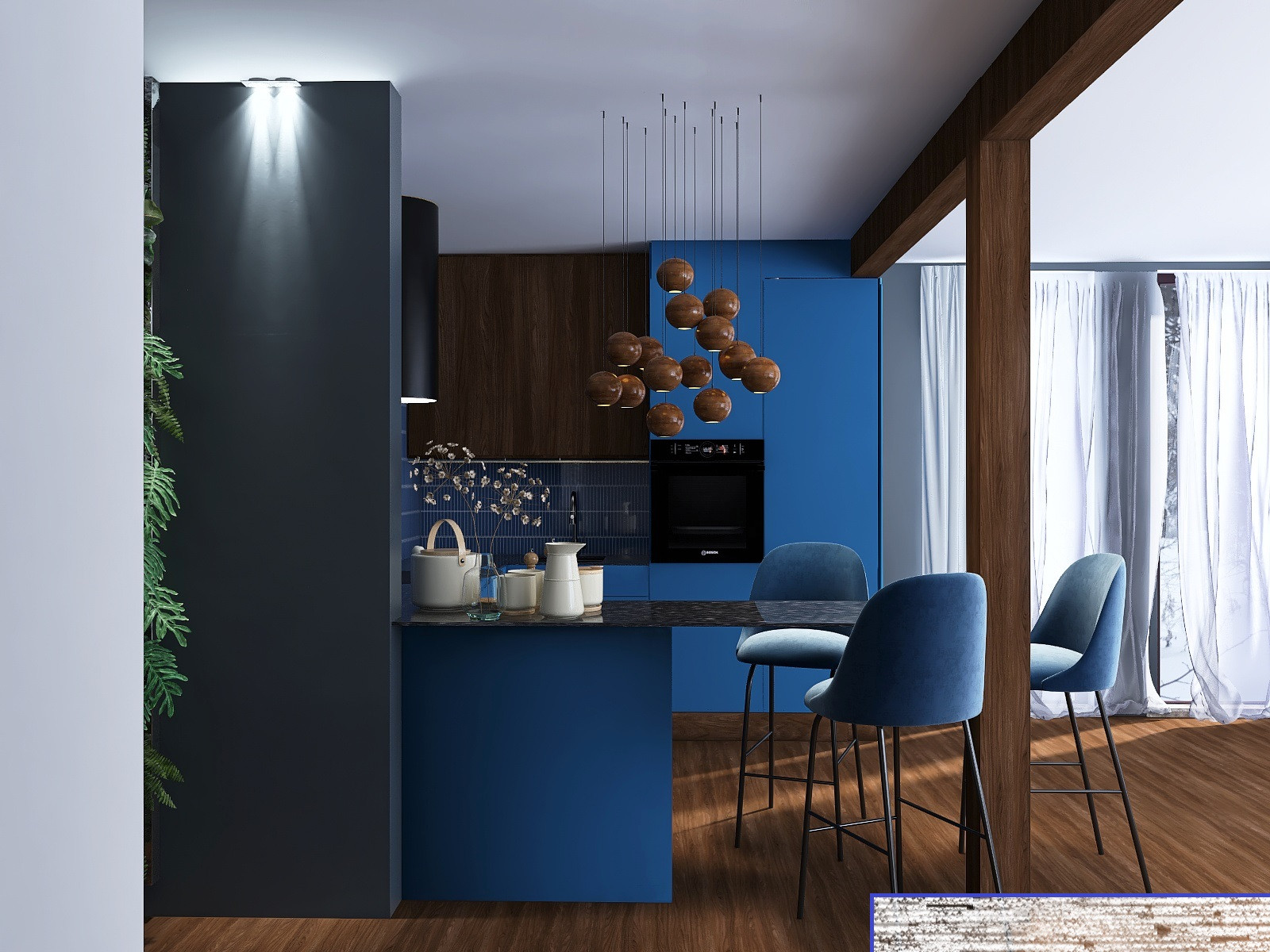 Кухня в доме массив Белоостров