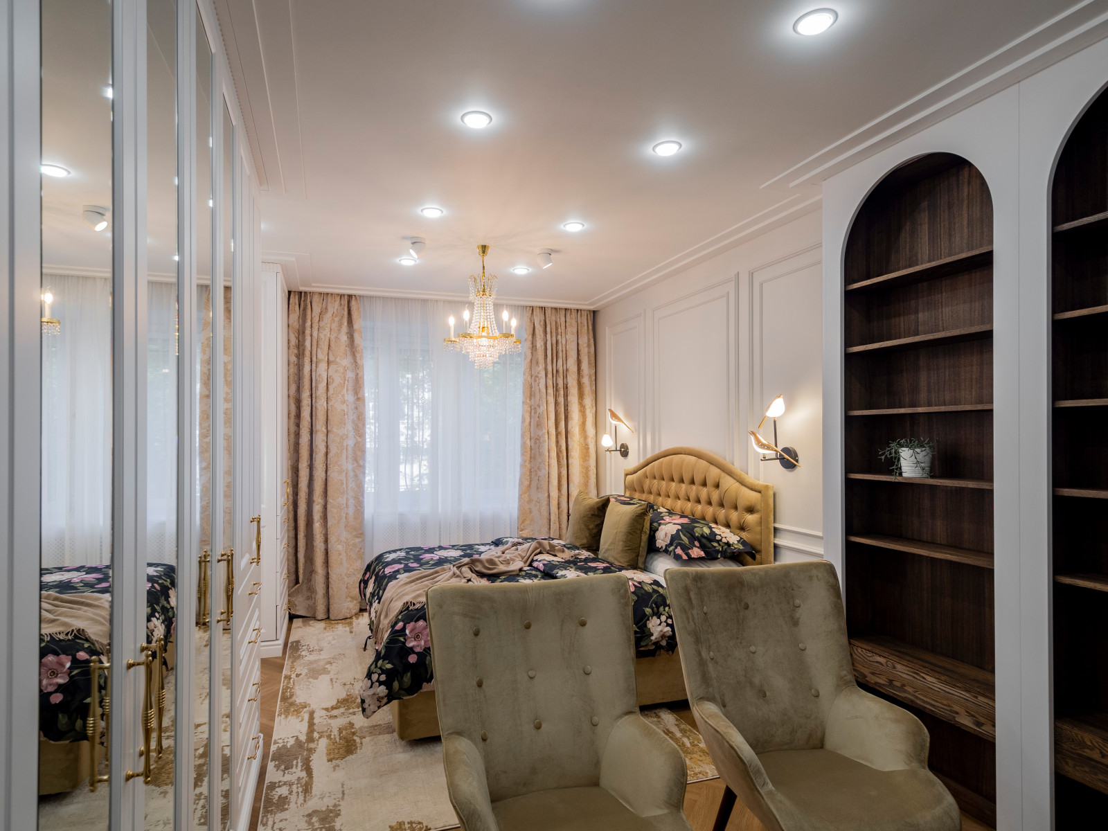 Стильная меблировка спальни