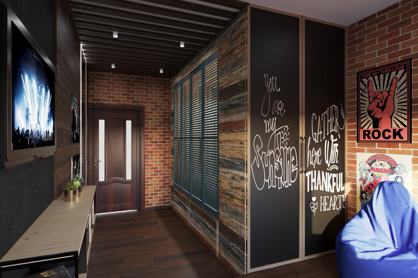 Обложка проекта: Дизайн-проект комнаты для подростка