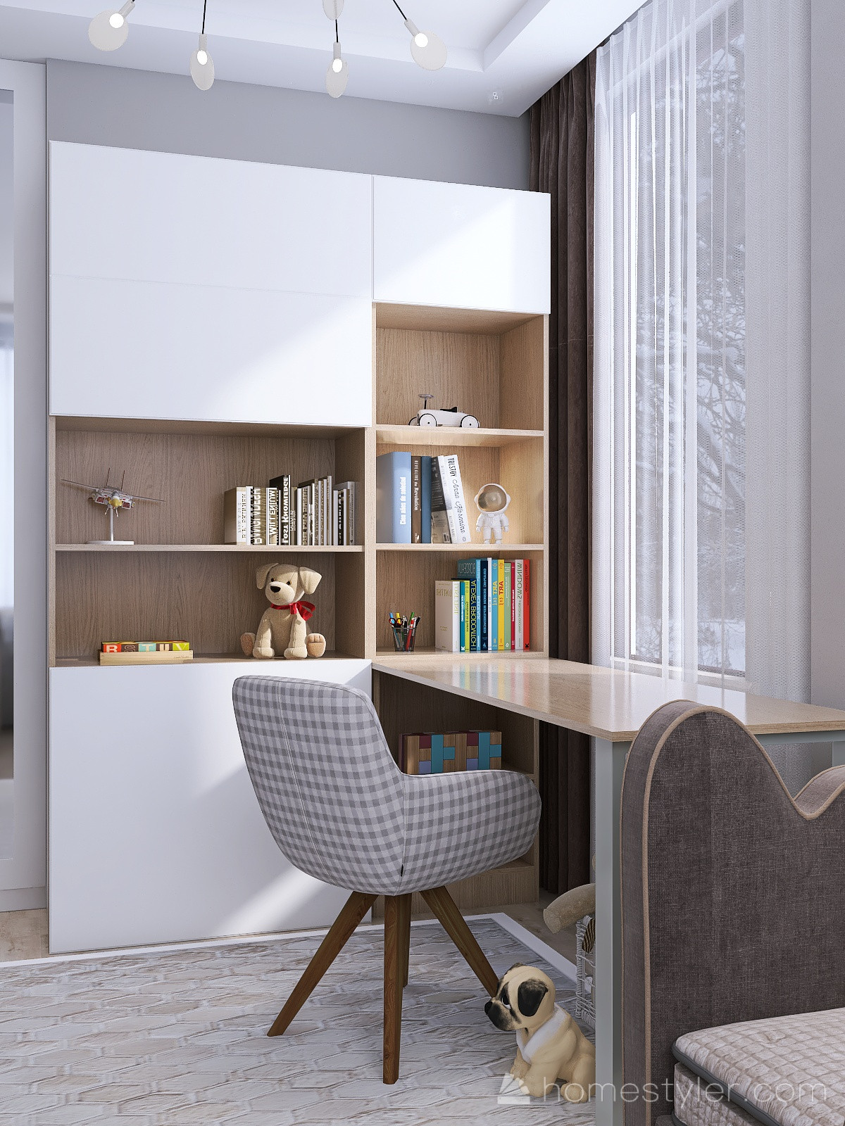 Обложка проекта: Детская в бежевых тонах