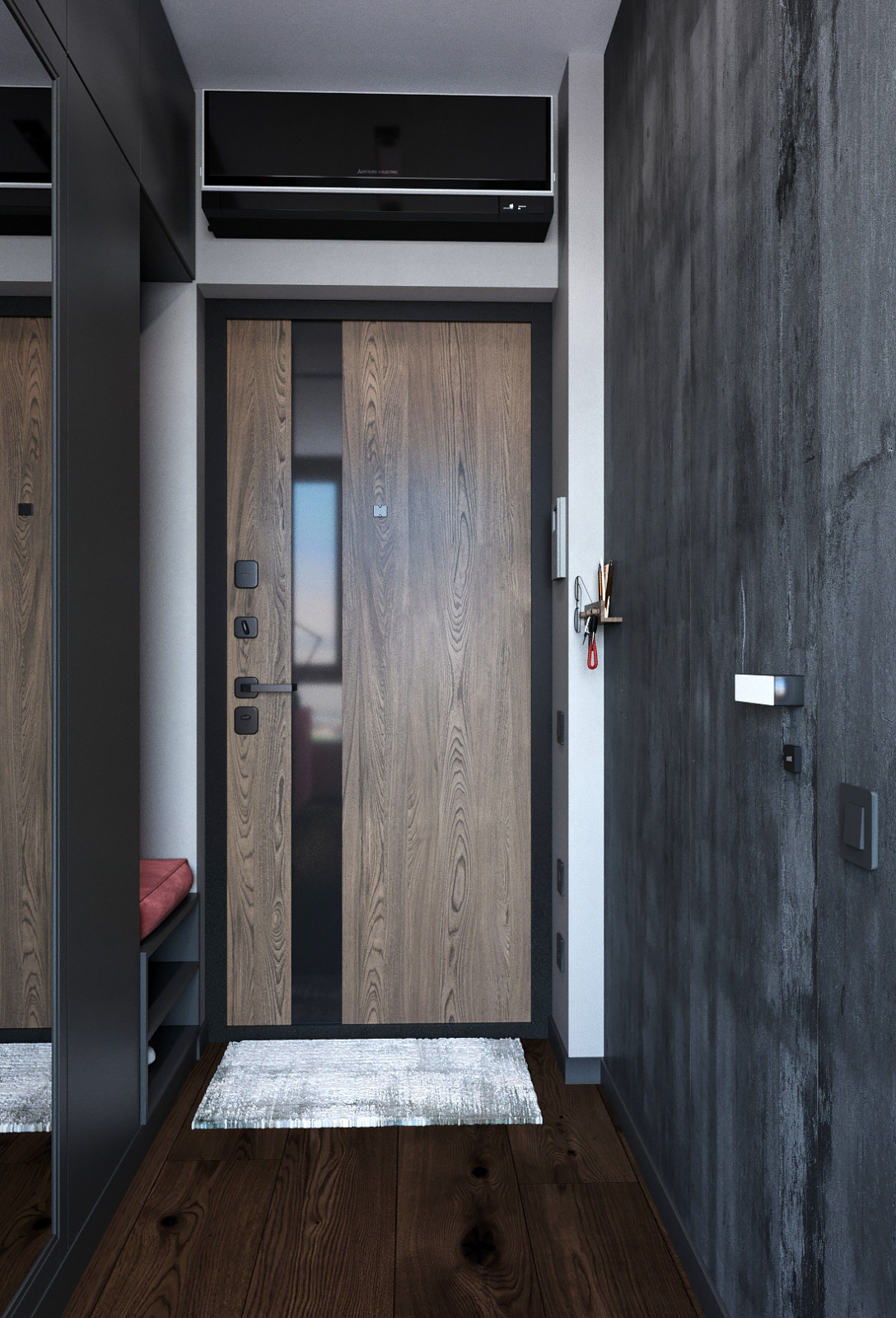 Квартира-студия в темных тонах