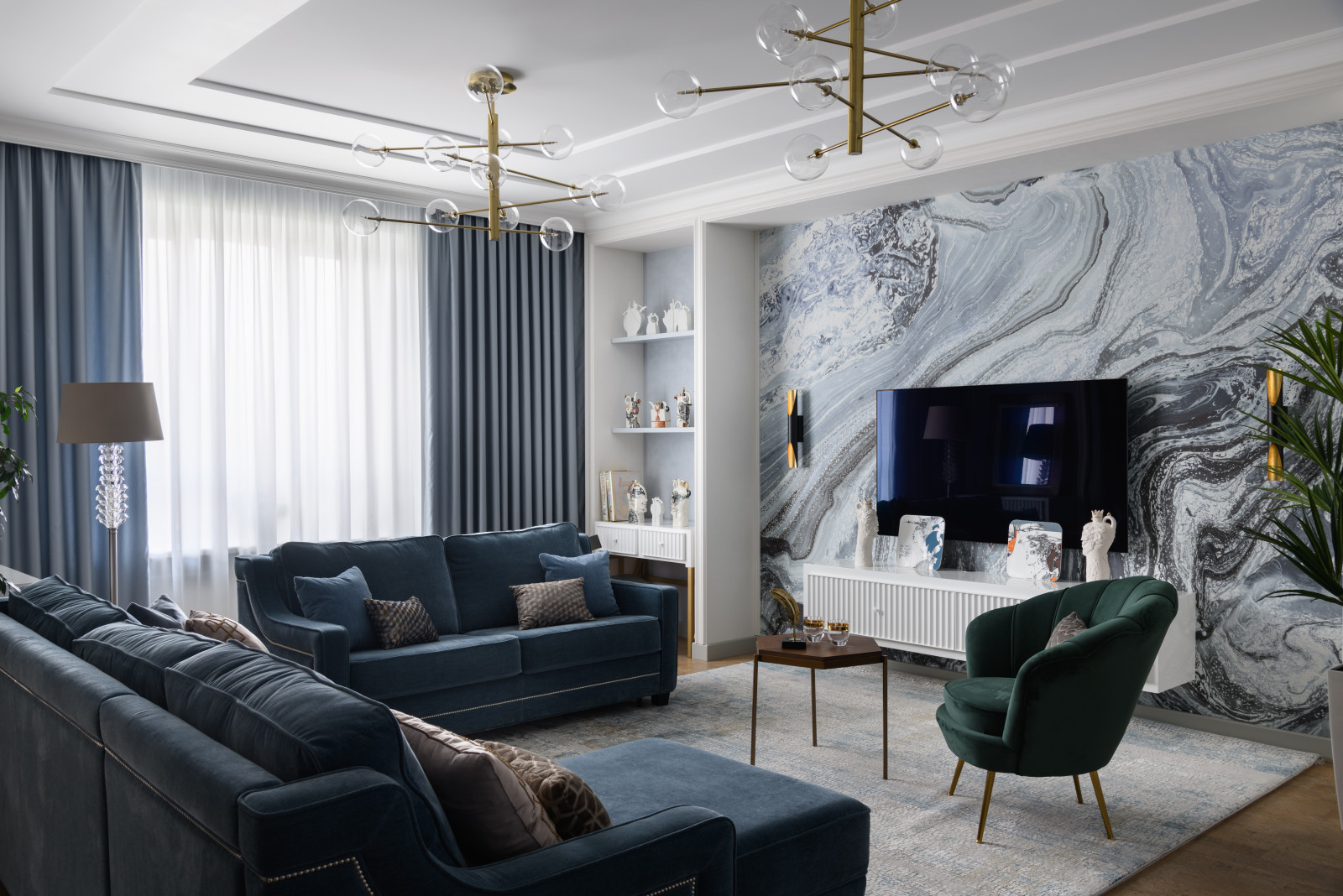 Изысканный интерьер трехкомнатной квартиры