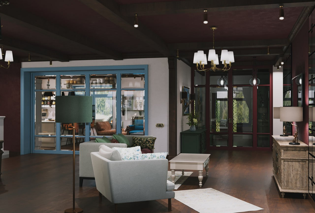 Усадьба с двумя флигелями.