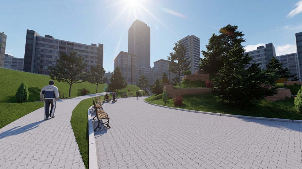 Визуализация городского парка