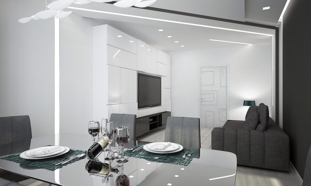 Квартира Множество оттенков серого — Гостиная