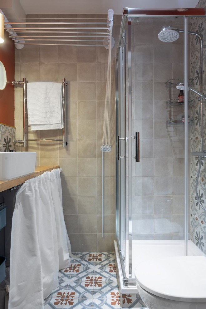 Уютная квартира для девушки. Оранжевый и синий