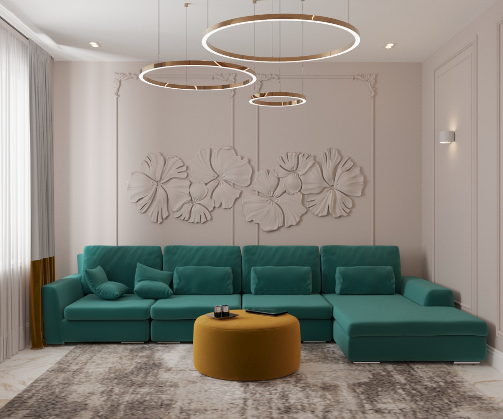 Гостиная с барельефом