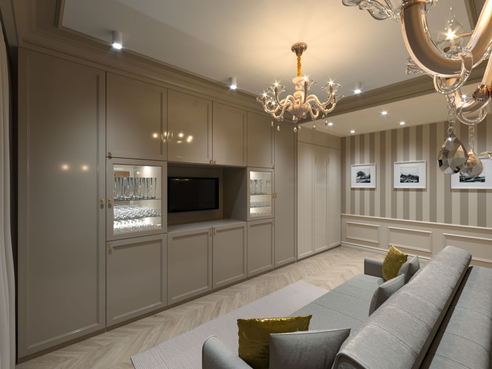 Спальня-гостиная в стиле современная классика
