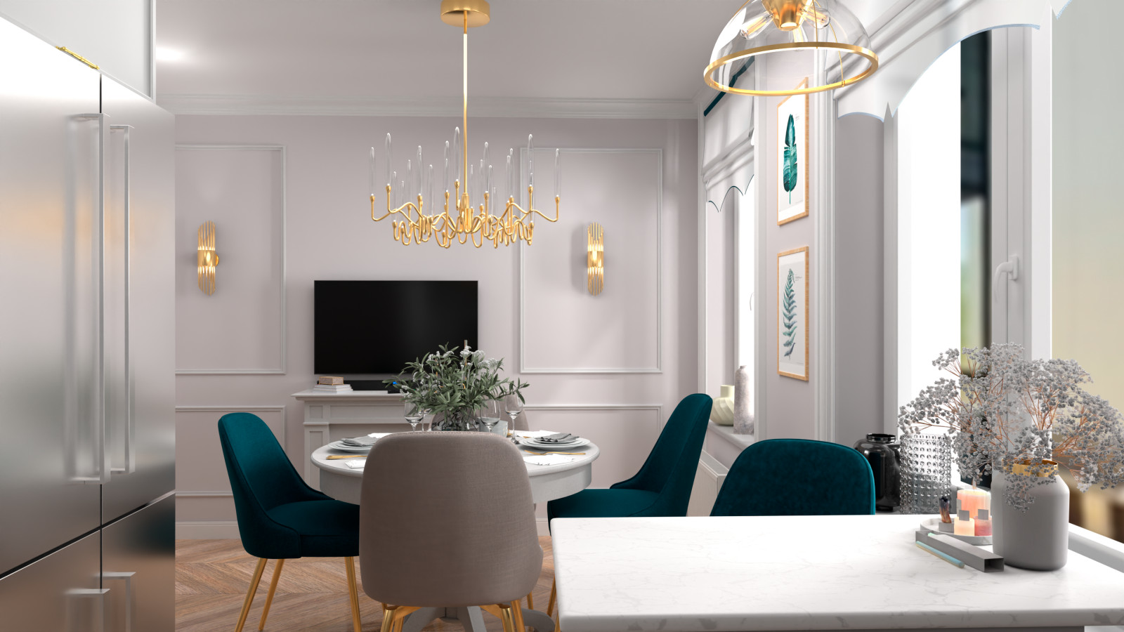 Дизайн проект трехкомнатной квартиры в Санкт-Петербурге