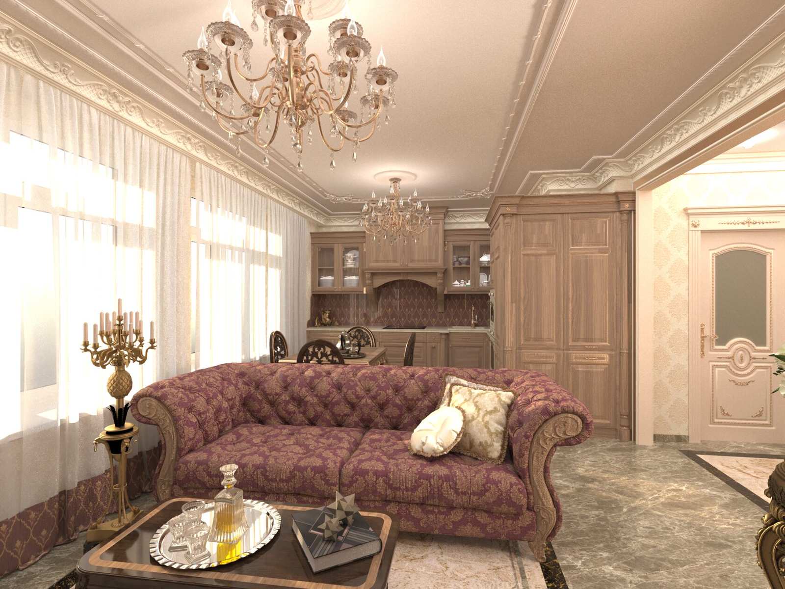 Проект интерьера квартиры 75 м2 в г.Москва