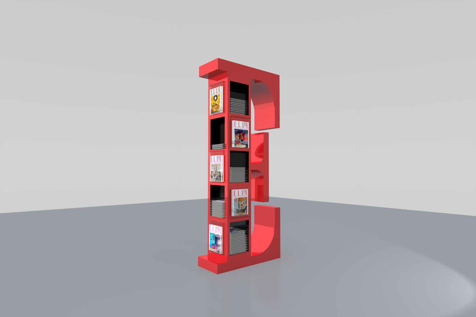 Обложка проекта: Дизайн-проект выставочного стеллажа для журнала ELLE DECORATION