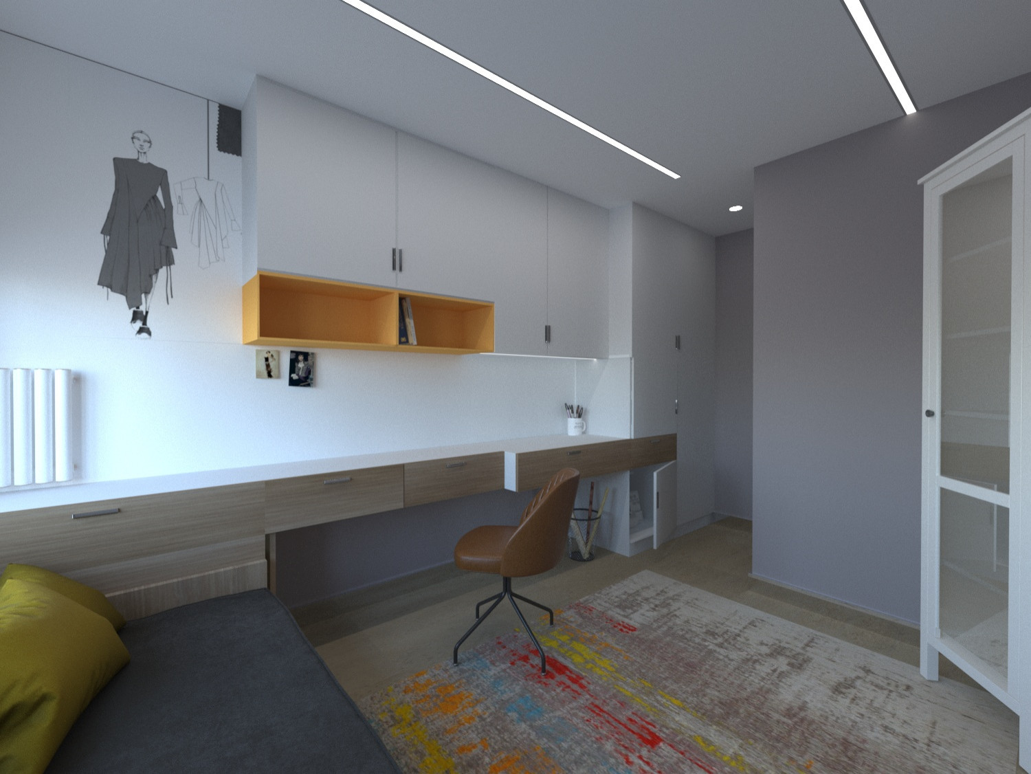 Четырехкомнатная квартира в современном стиле для творческой семьи.