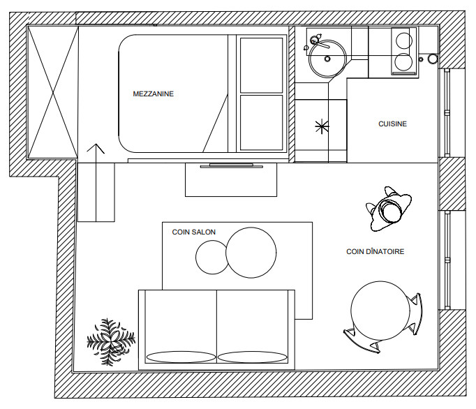 До и после: студия 19 кв.м с огромными потолками