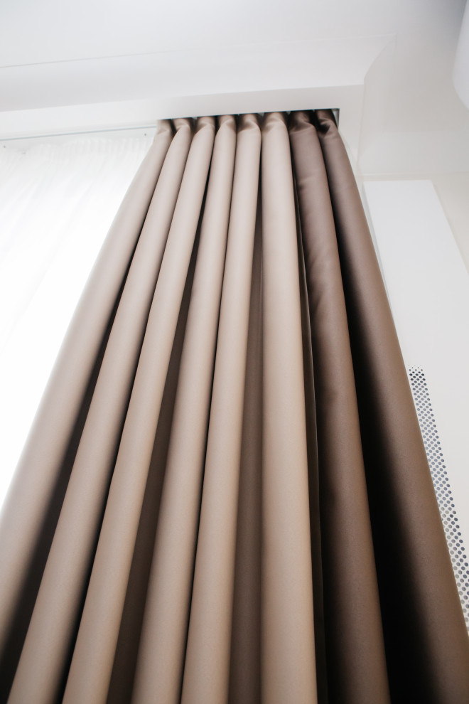 Мужская спальная, шторы блекаут  (ЖК Венский лес г. Уфа)