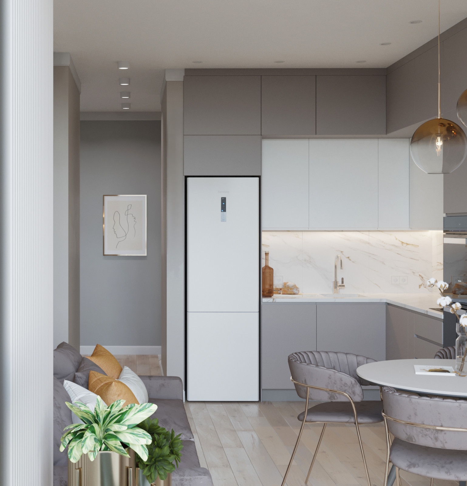 Проект квартиры в современном стиле в ЖК Скандинавия