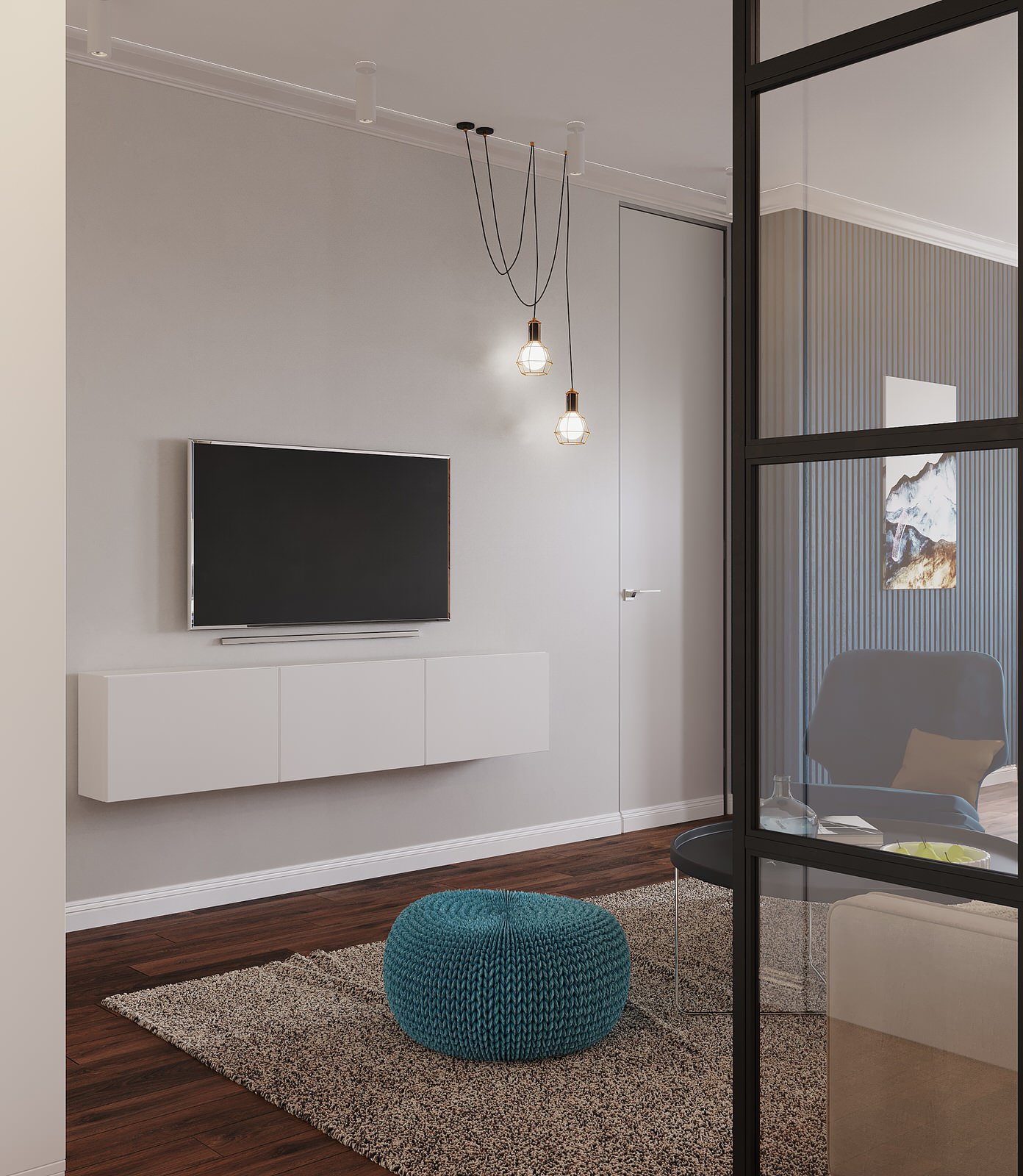 Интерьер в природной гамме для семьи с двумя детьми