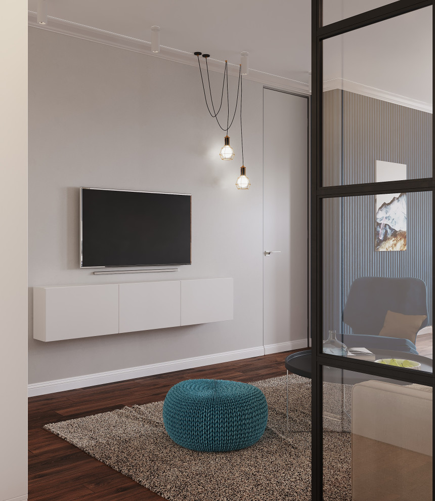 Интерьер в природной гамме для семьи с двумя детьми