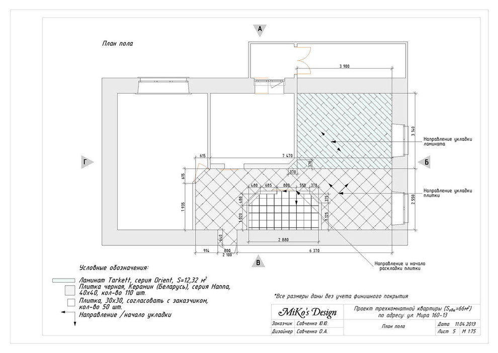 Дизайн-проект трехкомнатной квартиры