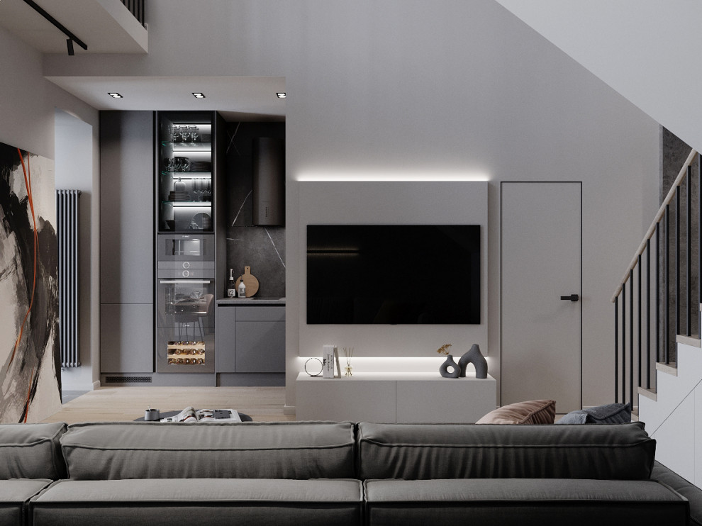 Обложка проекта: Двухуровневая квартира в ЖК Левобережный Лайф