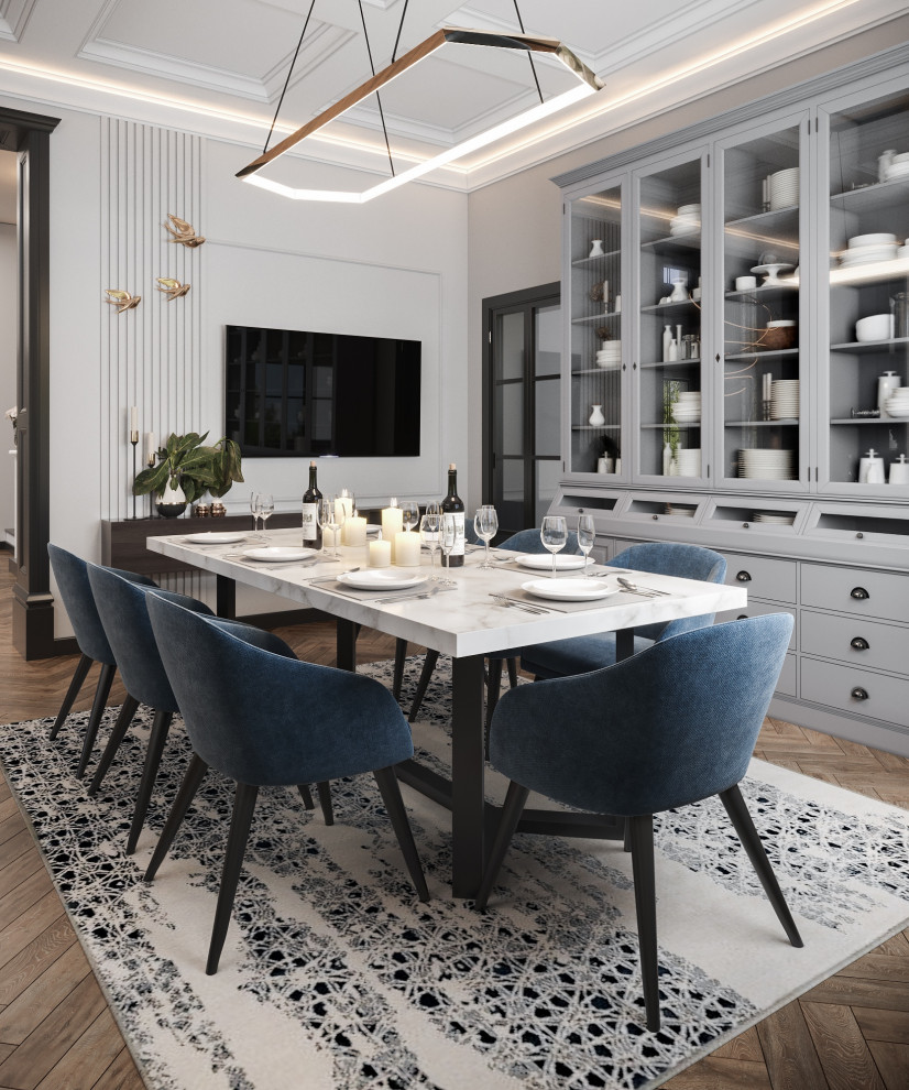 Частный дом в Санкт-Петербурге. Кухня-столовая