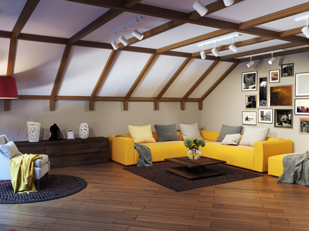 Гостиная на мансарде.