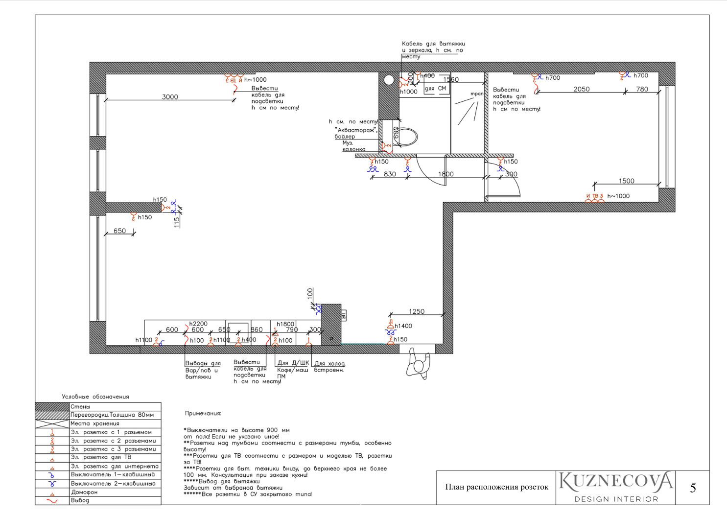 Дизайн проект квартиры 67 кв.м.