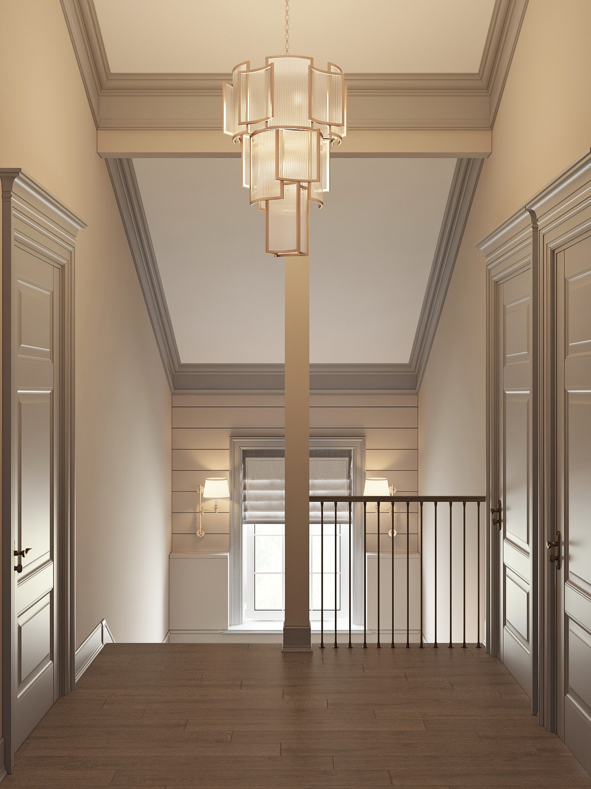 Рабочий проект Дом 200 квм. - Американский стиль. Работа над кухней-гостиной