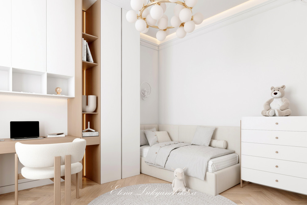 Интерьер детской для девочки ЖК Grand View, Петровский проспект