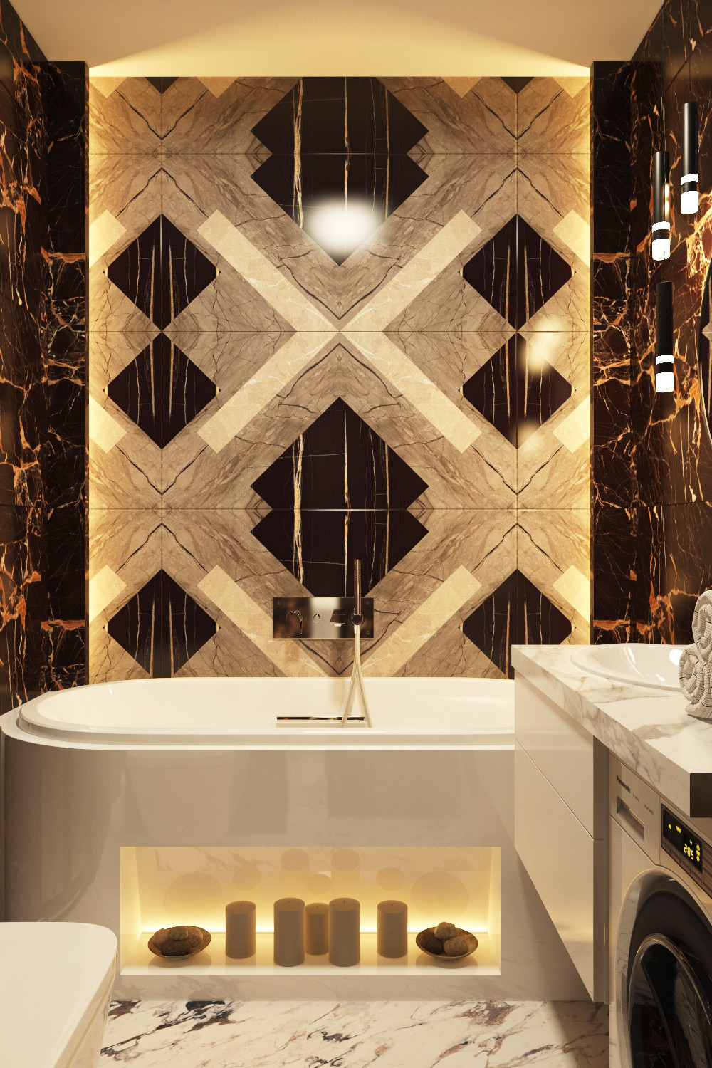 Дизайн интерьера в ЖК Фамилия. Ванная