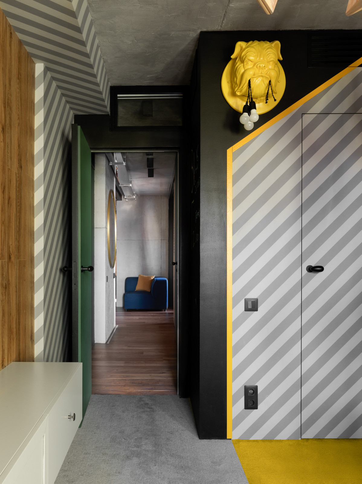 Брутальная квартира для семьи в Москве RAMENKI A17