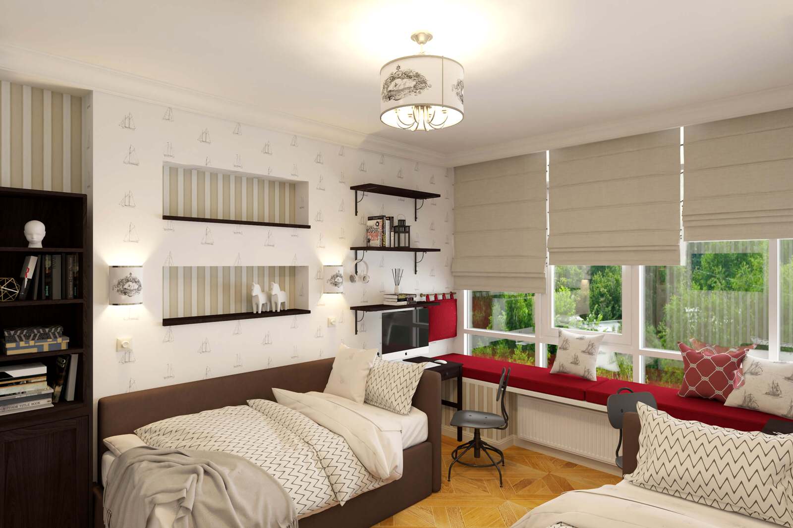 Двухкомнатная квартира 61м2 в ЖК "Соколиный форт" в стиле неоклассика