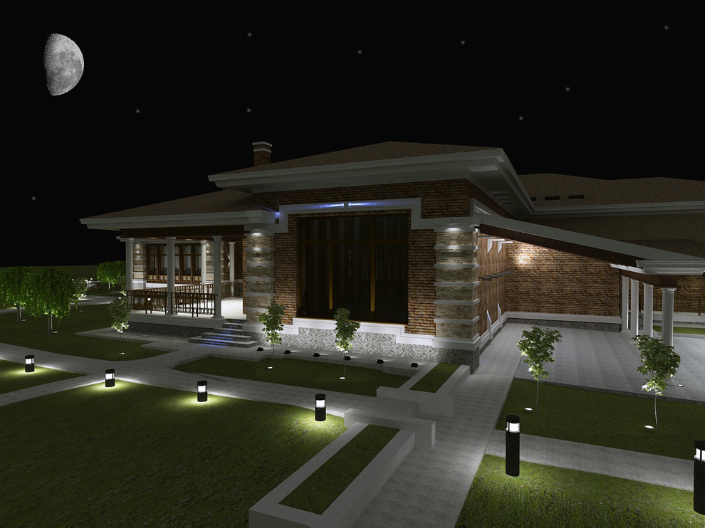 Освещение загородного комплекса