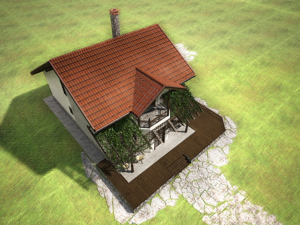 Загородный жилой дом( 2 этажа, S=200 м.кв )