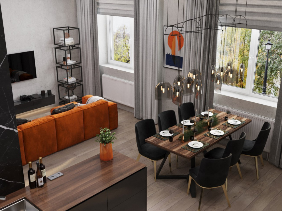 Современный лофт с нотками терракота