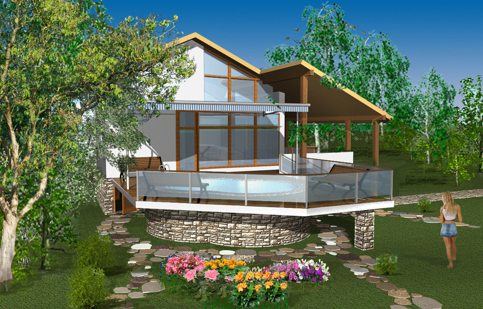 Эскизный проект жилого дома для летнего отдыха в посёлке Петушки под Тулой