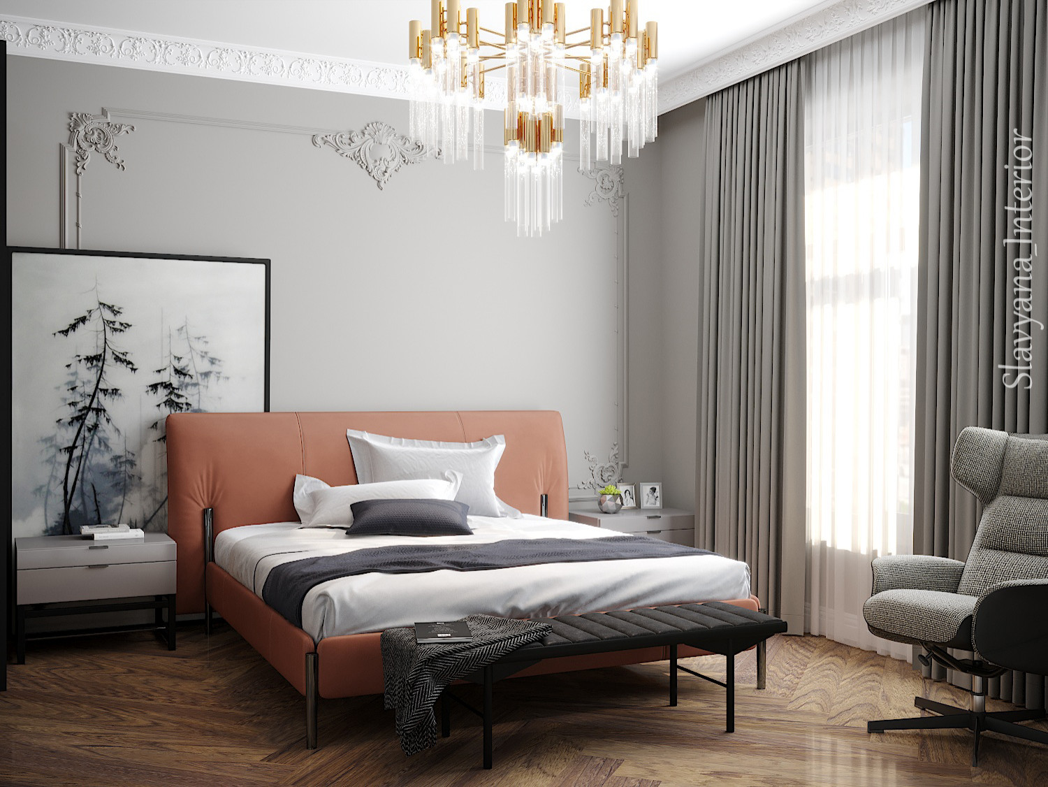 Дизайн-проект апартаментов 113 м2 в МФК «Match Point» (2020г.)