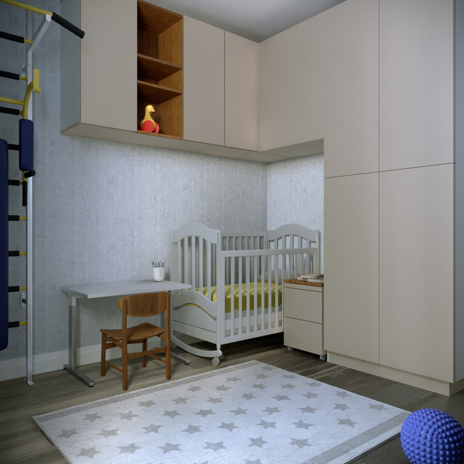 Обложка проекта: Детская комната 9.6 кв м