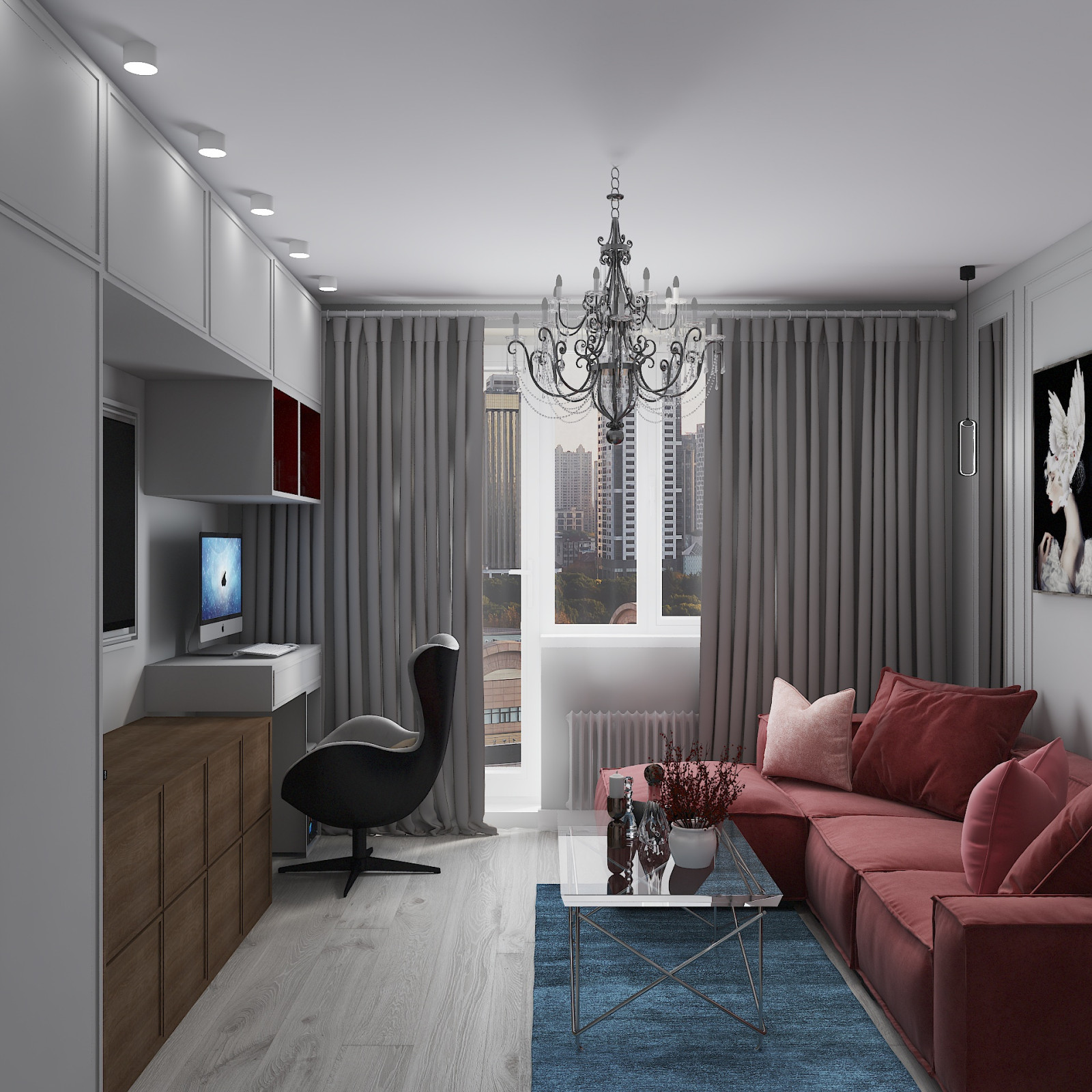 Проект квартиры с яркими акцентами