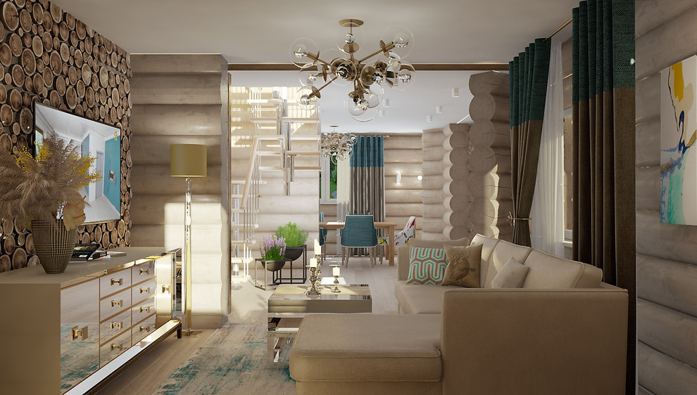 Обложка проекта: Дом из бревна на Киевском шоссе