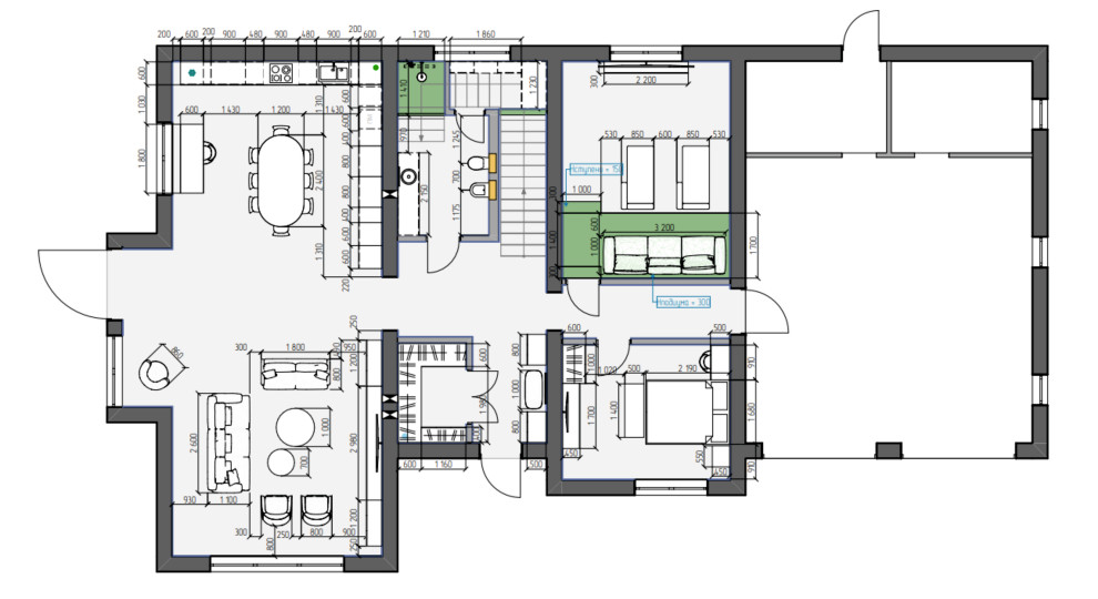 Дом с кинотеатром площадью 370 кв.м.